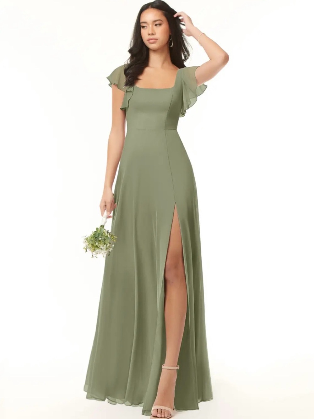Azazie Pistachio Bondi Dress size A2 NWT